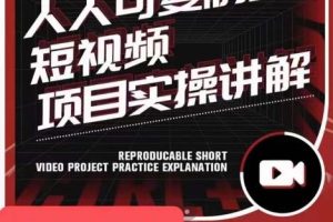 进击的小徐·人人可复制的短视频5个项目，实操讲解年销售额八位数级别项目