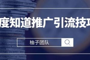 2021最新百度知道推广引流技巧，分分钟就能学会【视频课程】