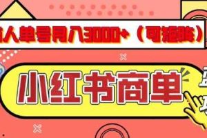 小红书商单分成计划，有人单号月入3k+，每天5分钟，可矩阵放大，长期稳定的蓝海项目【揭秘】