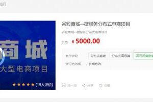 谷粒商城–微服务分布式电商项目(分布式高级篇+高可用集群篇)价值9999