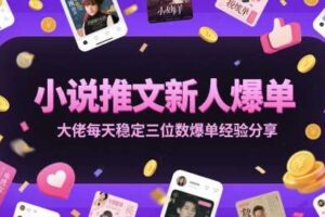 小说推文新人爆单大佬每天稳定三位数爆单经验分享
