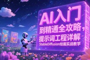 (15181期)AI入门到精通全攻略,提示词工程详解,StableDiffusion绘画实战教学