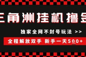 （15289期）三角洲全自动挂机，独家不封号玩法，单窗口20+，新手小白轻松一天500+，无脑搬砖