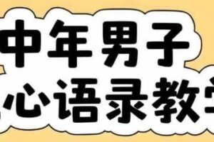 云天中年男人扎心语录图文视频，全套课程，含智能体，一键生成