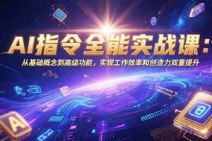 (15455期)AI指令全能实战课:从基础概念到高级功能,实现工作效率和创造力双重提升