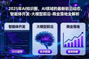 2025年AI知识圈,AI领域的最新前沿动态,智能体开发-大模型前沿-商业落地全解析