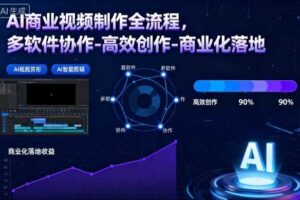 AI商业视频制作全流程2期,多软件协作-高效创作-商业化落地(更新)