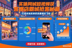 实体同城短视频获客爆店霸城抢客秘籍,打造本地实体的流量增长飞轮