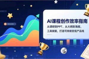 (16947期)AI课程创作效率指南,从调研到PPT、从大纲到海报,工具赋能,打造可持续变现产品线