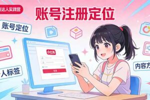 (17459期)小红书带货达人实战营:账号注册定位、内容创作、选品策略、带货技巧、流量运营等