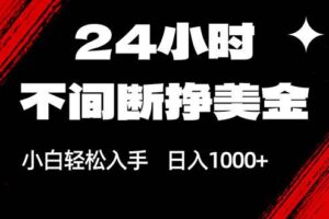 （17531期）24小时不间断挣美金，小白轻松上手，日入1000+