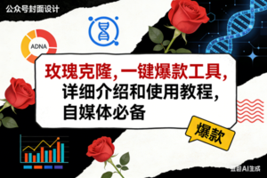 (17557期)玫瑰克隆工具,ai鲁大魔,自媒体必备神器,一键爆款神器,详细教程。